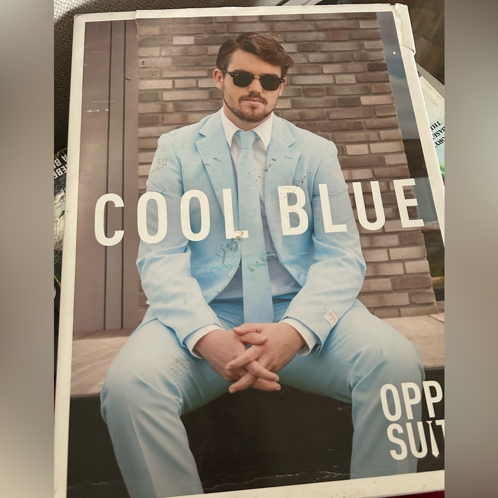OppoSuits Sky Blue Men's Suit